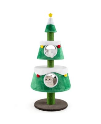 Cat Tree Christmas Tower with 2 Condos Scratching Posts