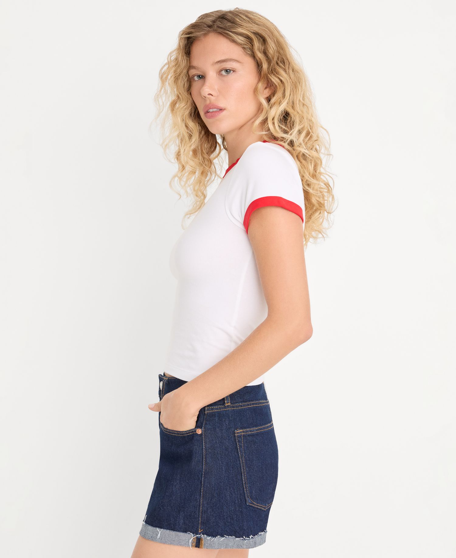 Women's Super Stretch Baby Ringer T-Shirt