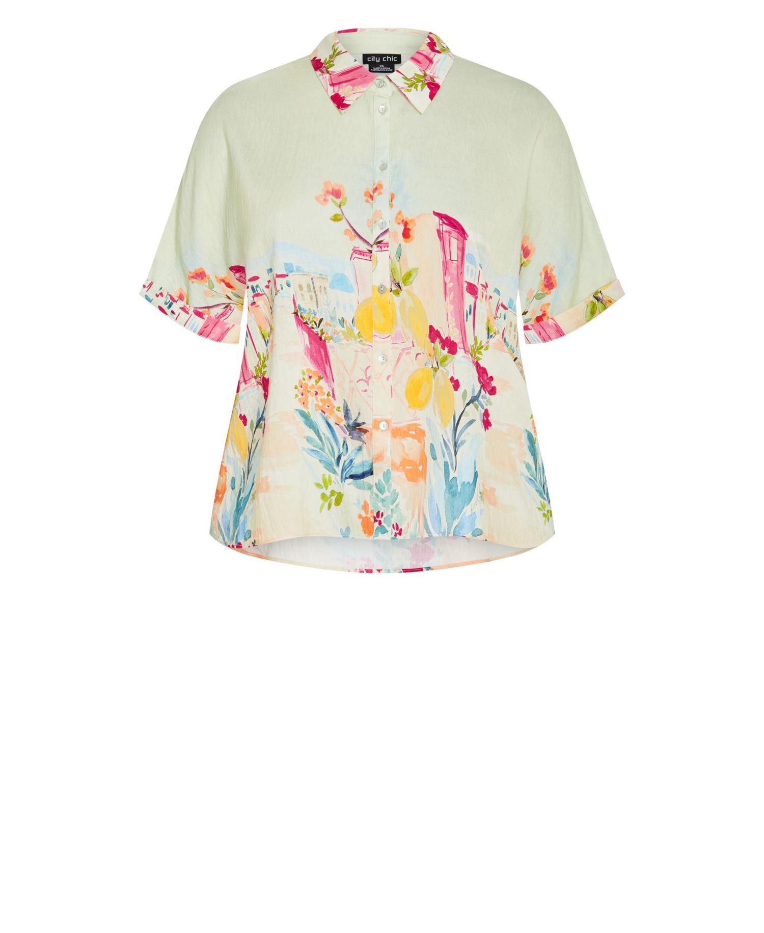 Plus Size Sorrento Print Women's Shirt