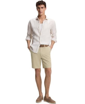 BOSS By Men's Stretch-Cotton Twill Modern-Fit 8" Shorts