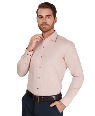 Men's Geometric Pattern Spread-Collar Dress Shirt