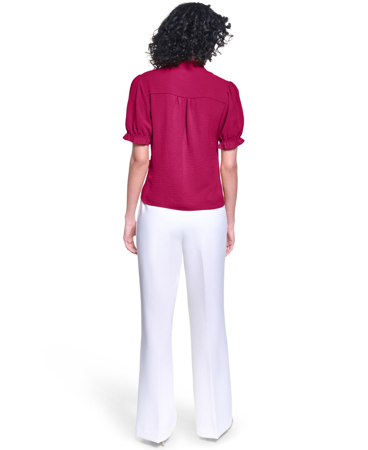 Women's V-Neck Short-Sleeve Blouse