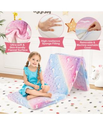 Tri-Fold Kids Sleeping Pad with Glow-in-the-Dark Cover