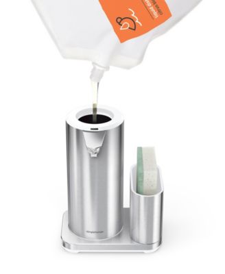 14 oz Sensor Pump, Touch-Free Hand Soap Dispenser with Sponge Caddy