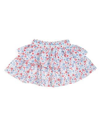 Toddler Girls Patriotic Floral Skort