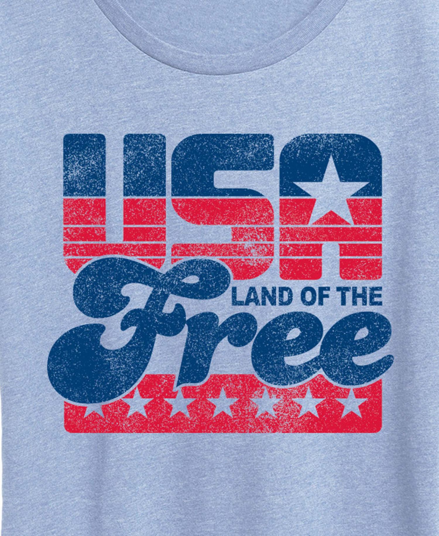 Plus Size Instant Message Land of the Free Short-Sleeve Graphic T-Shirt