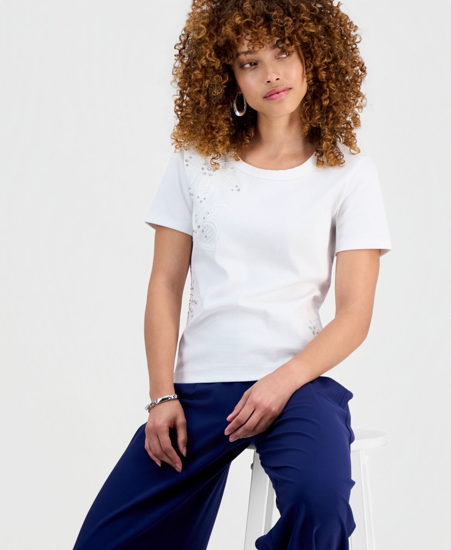 Petite Pleated Pull-On Wide-Leg Pants