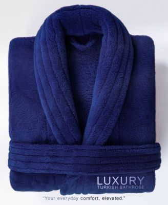 Unisex Luxury Hotel Spa Warm Shawl Collar Soft Plush Fleece Bath Robe