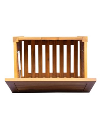 Outdoor Acacia Wood Storage Portside 30Gallons Wood Deck Box