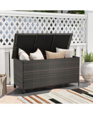 85 Gallon Storage Container with Waterproof Liner and Universal Wheels