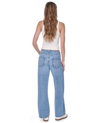 Petite Mid-Rise Drawstring Relaxed Fit Jeans