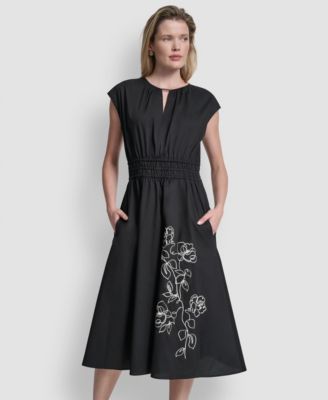 floral midi prom dress Yellow Straps Short Midi Prom Dress Beautiful Floral A line Tulle Part –  SELINADRESS