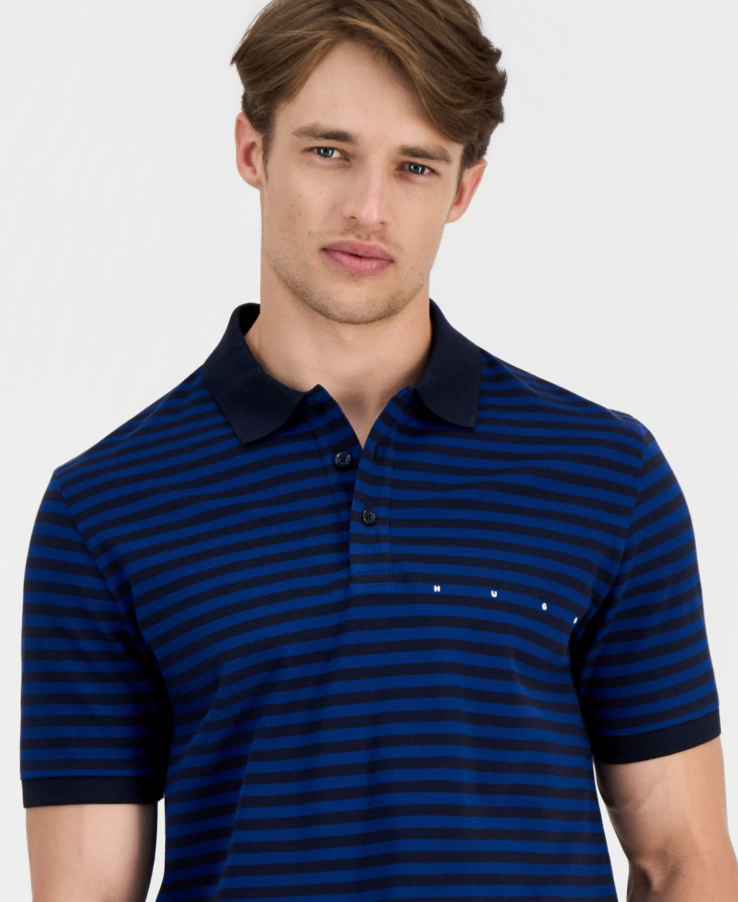 HUGO Men's Demspolo Striped Polo Shirt