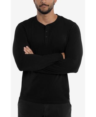 X RAY Men's Long Sleeve Henley T-Shirt