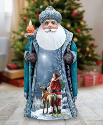 Woodcarved Hand Painted Starry Night Santa by Donna Gelsinger Figurine