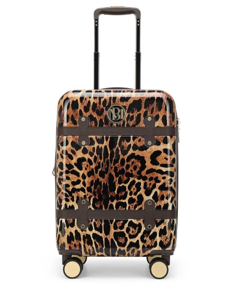 Чемодан Badgley Mischka Leopard Expandable Retro Carry-On Suitcase, цвет: Леопардовый
