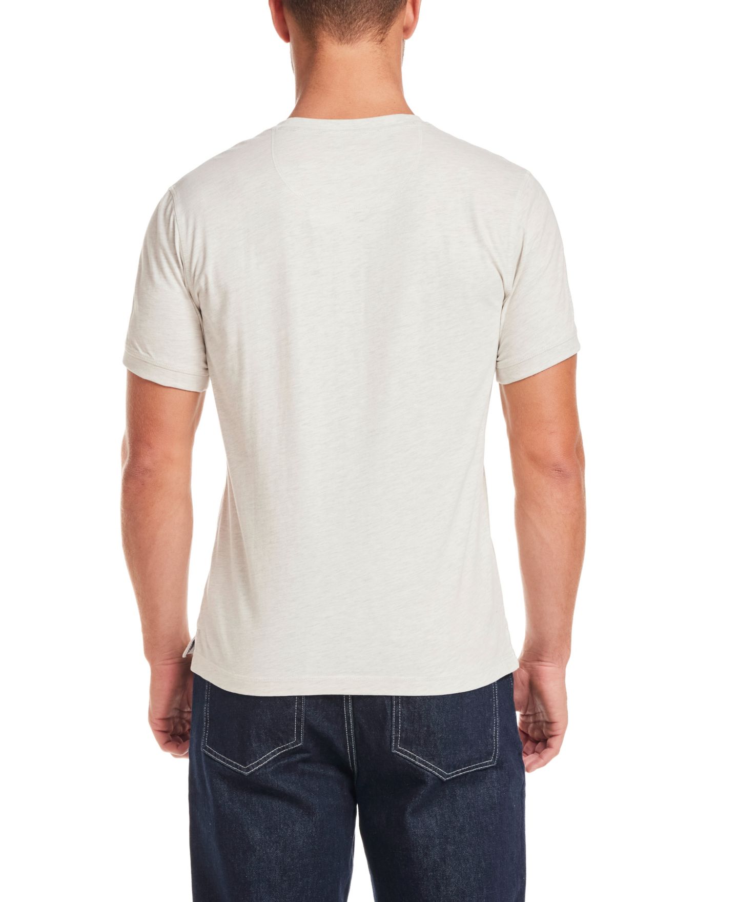 Мужская рубашка Weatherproof Vintage Short-Sleeve Melange Henley, цвет: Овсяный — фото 4