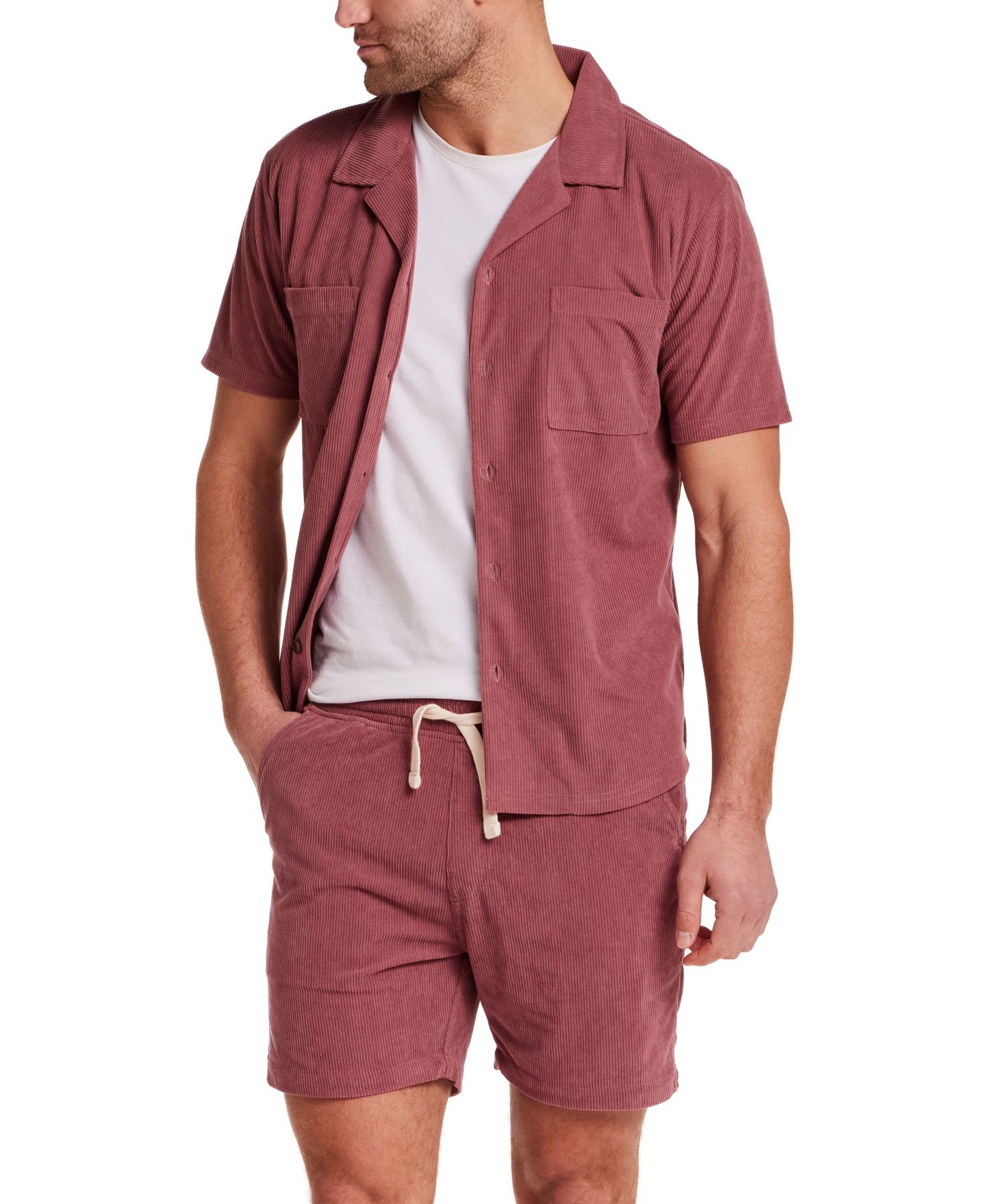 Мужские шорты Weatherproof Vintage Regular-Fit 6" Corduroy Cabana, цвет: Розовый коричневый — фото 2