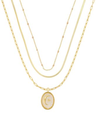 Celestial Moon Trio Necklace Set