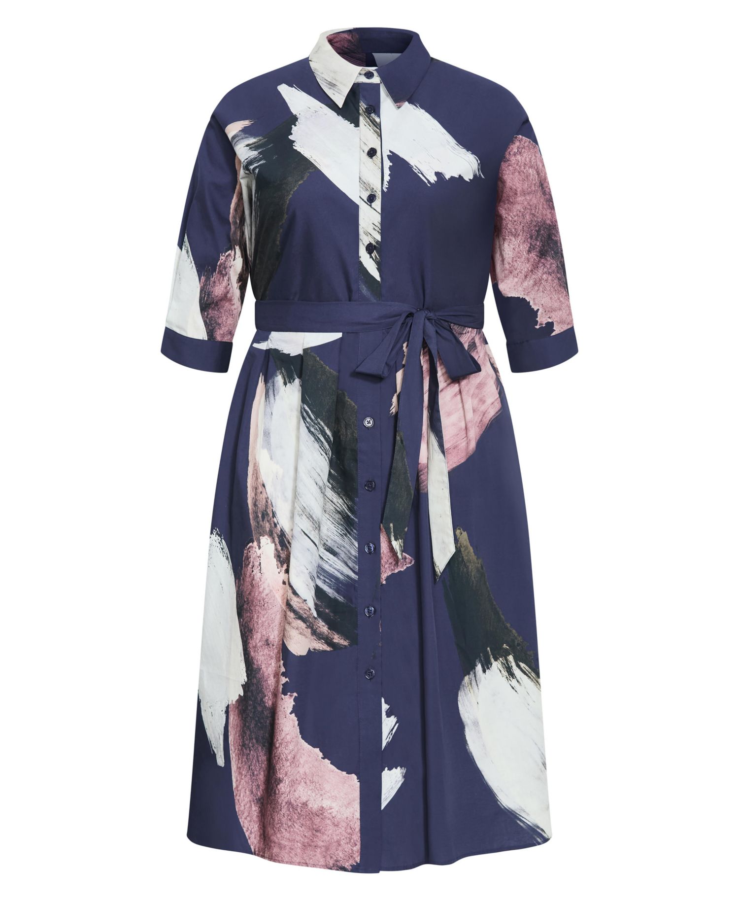 Women's Angel Print Shirt Dress