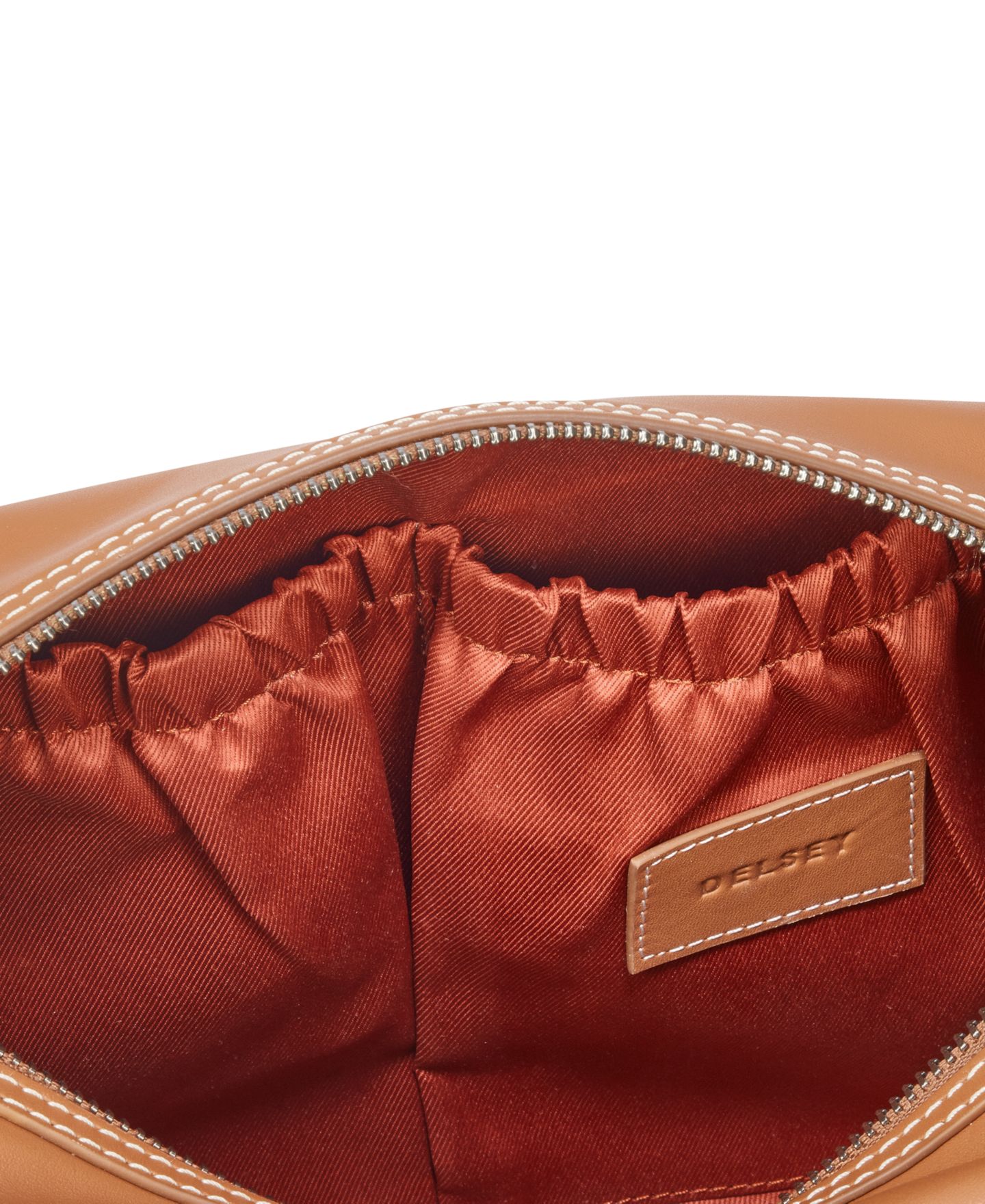 Несессер Delsey Paris Chatelet Leather 9.75" Toiletry Bag, цвет: Коньячный — фото 5