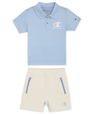 Baby Boys' Active Short-Sleeve Polo Shirt and Shorts, 2-Piece Set