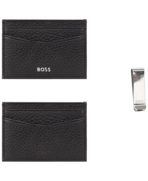 Hugo Boss Leather Cardholder and Money Clip, 2-Piece Gift Set