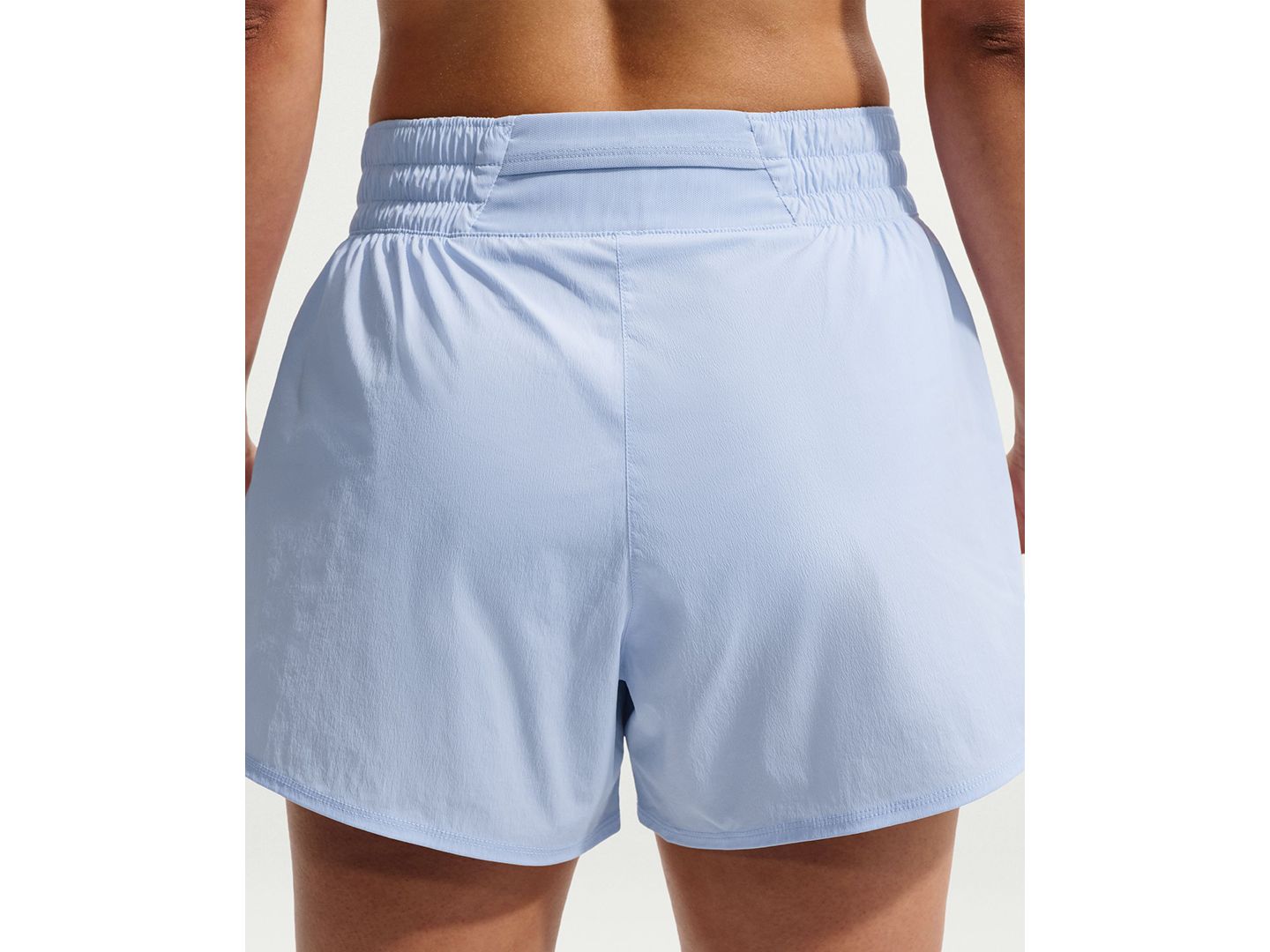 Женские шорты Nike One Dri-Fit Brief-Lined High-Waist, цвет: Синий / Белый — фото 6