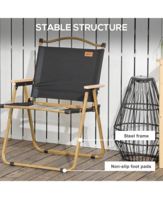 Set of 2 Folding Camping Chair, Portable Armchairs,