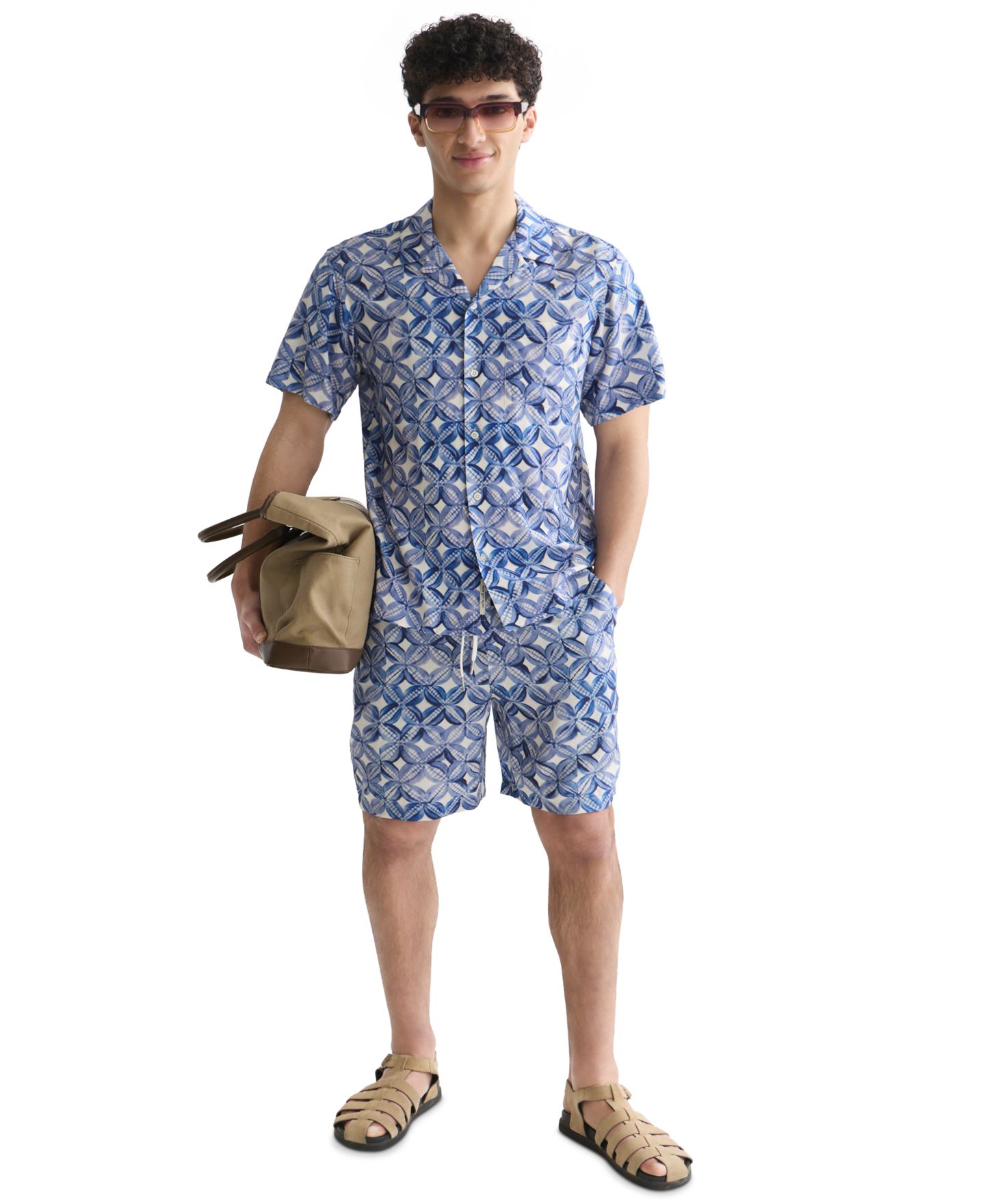 Мужские шорты SCOTCH & SODA Regular-Fit Printed, цвет: Синий — фото 2