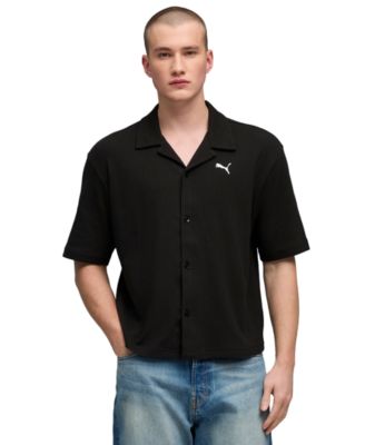 Men's Waffle Button-Up Shirt