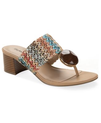 Women's Brandyy Embellished Raffia Chunky Heel Sandals