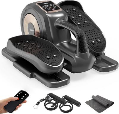 Under Desk Elliptical with LCD Display, 12-Level Speed Leg Exerciser (HRM-E305)
