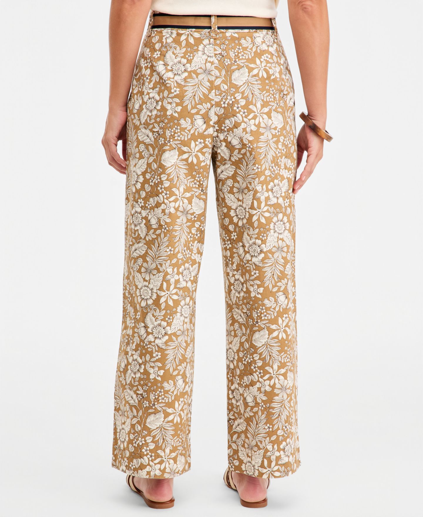 Женские брюки Nautica Printed Wide-Leg Chino, цвет: Разноцветный — фото 4