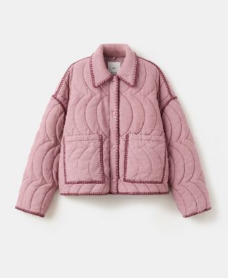 Women's Contrasting Trim Quilted Jacket