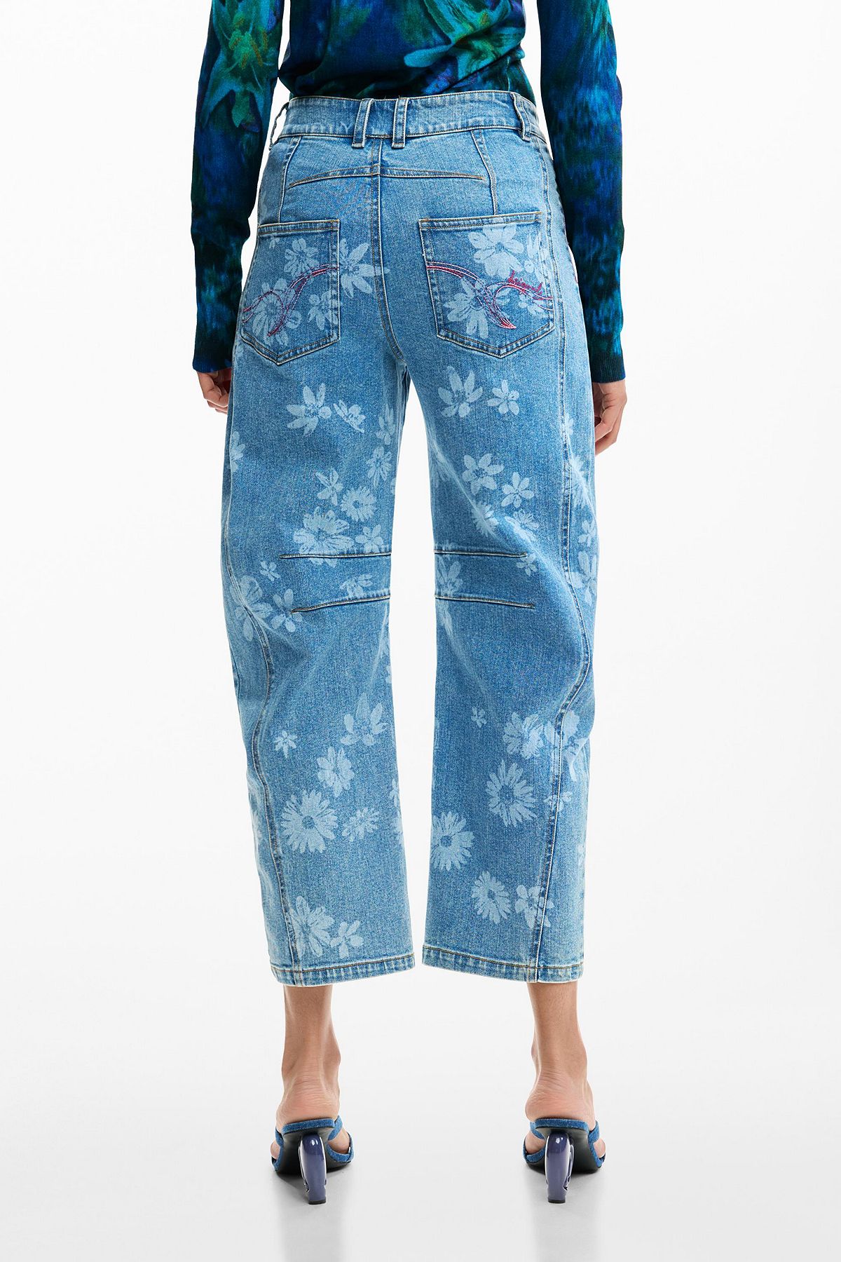 Desigual Women's Floral jeans view 5 — MAYCSS fashion products