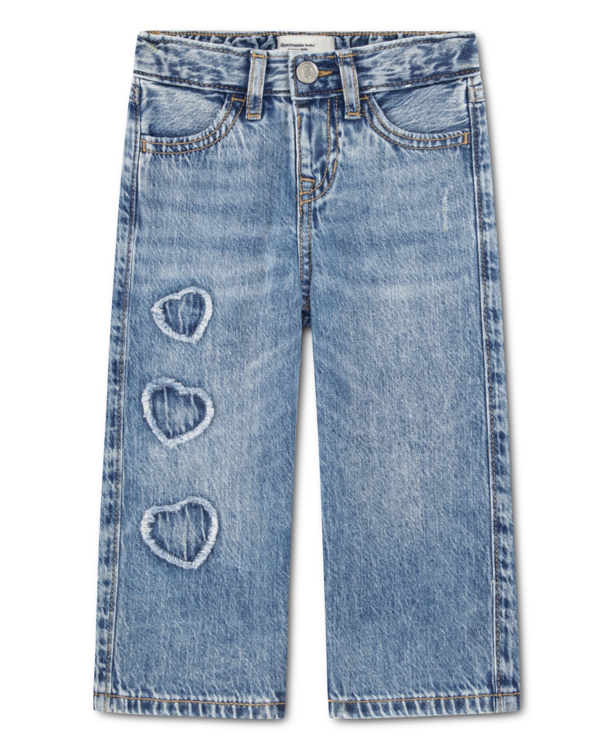 Детские abercrombie kids Baby Girls' Low Rise Hearts Baggy Jeans — фото 1