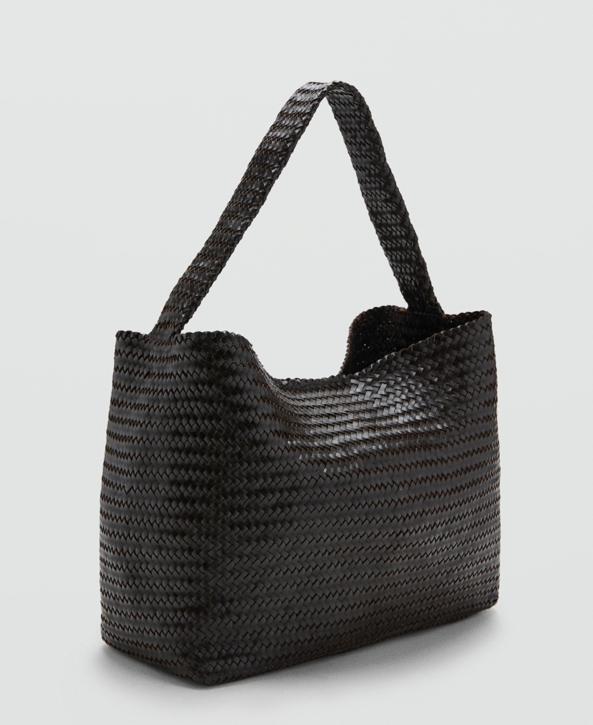 Mango Women's Braided Bucket Bag