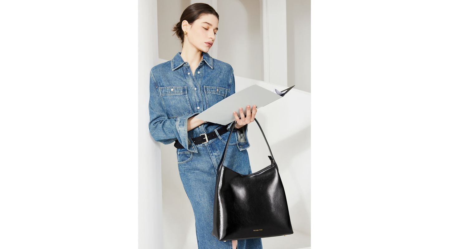 Женская сумка Victoria Hyde London Carol Large Leather Shoulder Victoria Hyde, цвет: Чёрный — фото 1