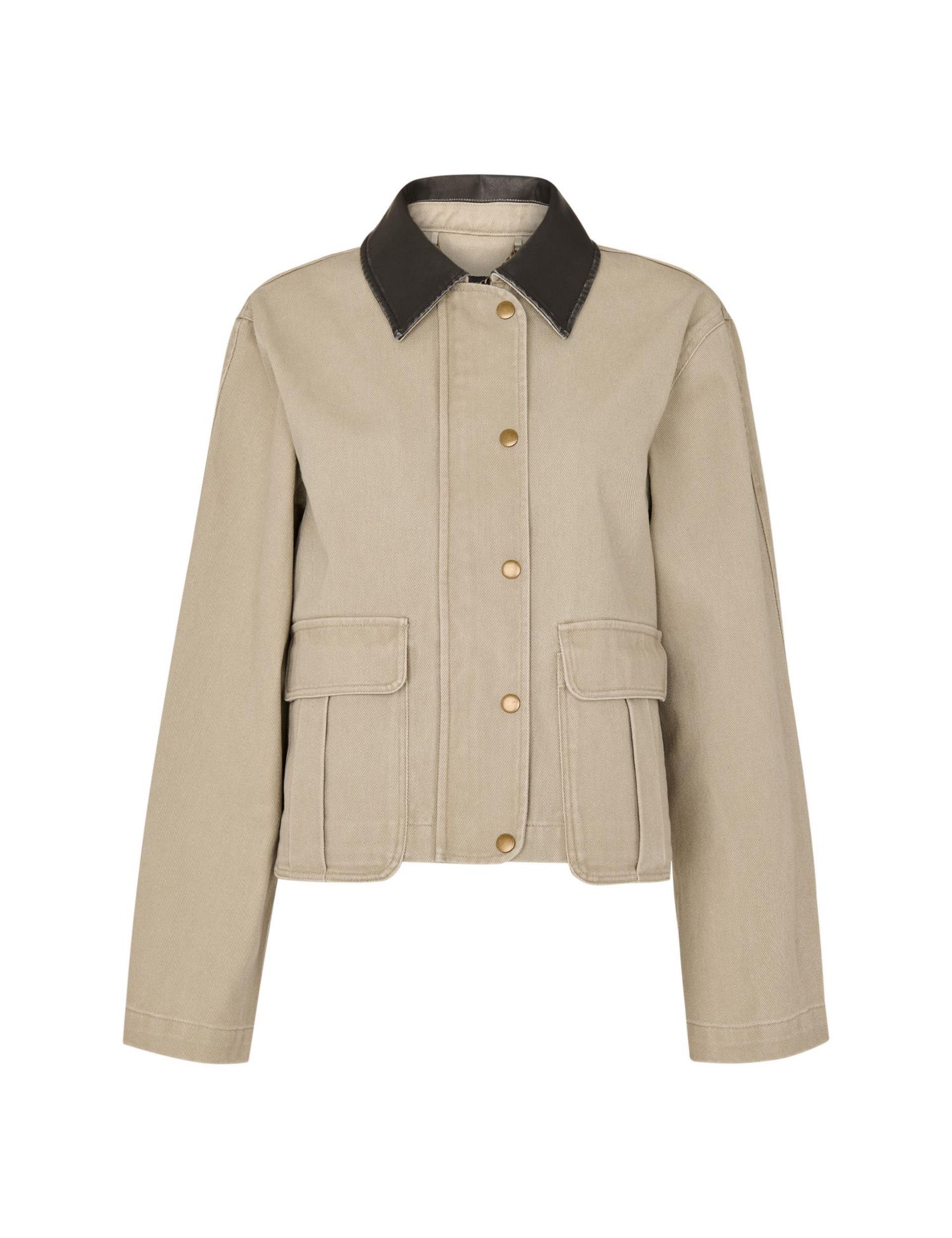 Women's Casual Contrast Collar Jacket
