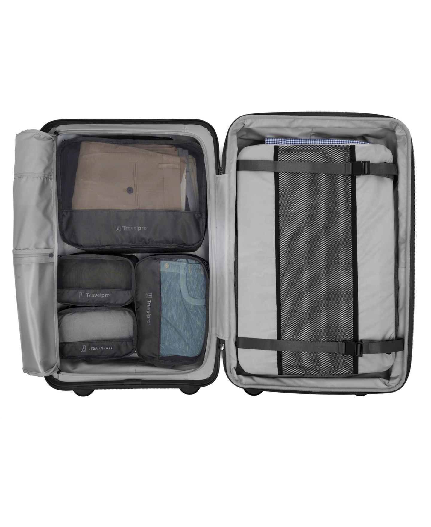 Чемоданы Travelpro Optima Medium Check-In Expandable Spinner and Packing Cubes, цвет: Чёрный — фото 4