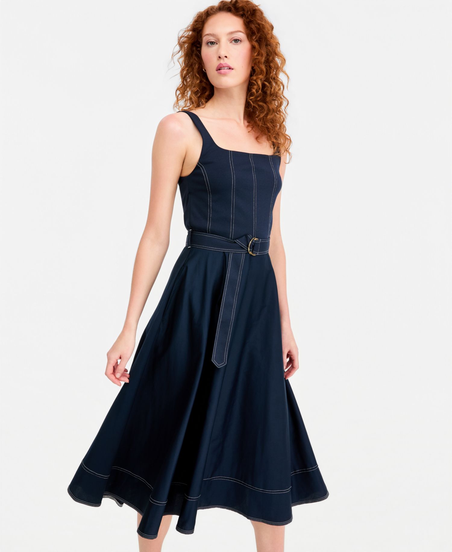 Women's Contrast Stitch Tank Dress
