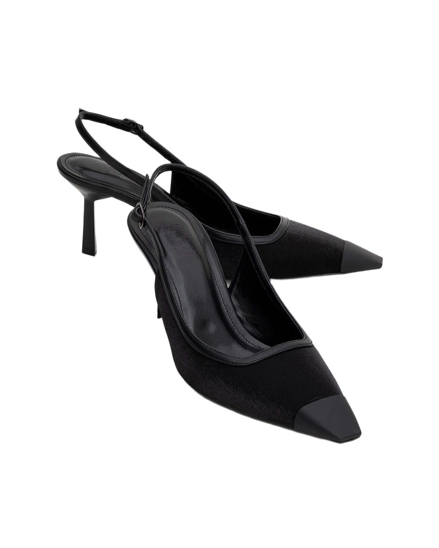 Женские туфли Prologue Shoes Alive Satin Pointed Toe, цвет: Чёрный атласный — фото 2