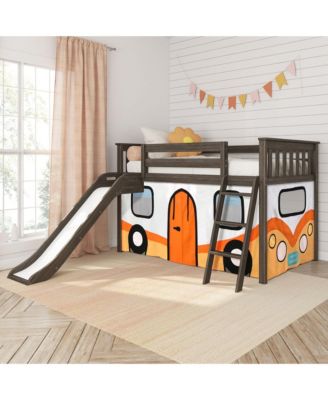 Low Loft With Easy Slide and Camper Van Curtain