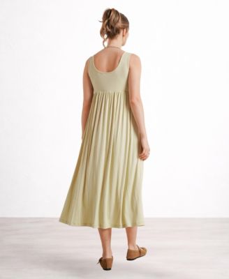 Maternity NOM Ribbed Modal Henley Nursing Dress