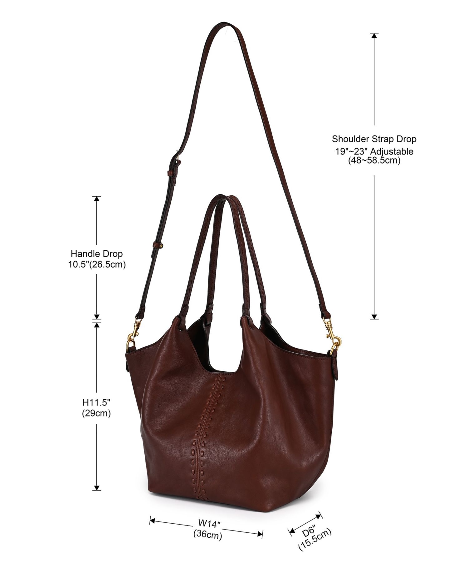 Magnolia Small Leather Tote Handbag