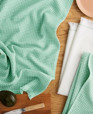 Gourmet Series Gridlines Kitchen Towels Set of 3, 18" x 28"