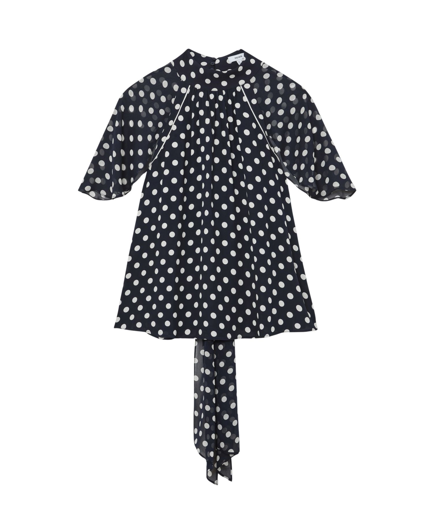 Women's Aliana Polka-Dot Tie-Neck Blouse