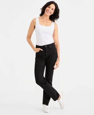 Women's High Rise Straight-Leg Jeans, Regular, Short and Long Lengths