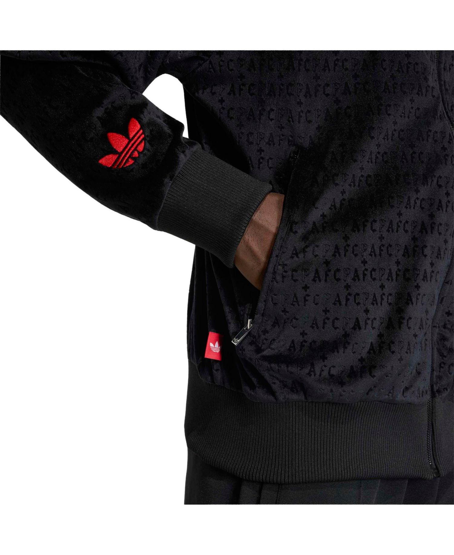 Men's Black Arsenal x Places Faces Full-Zip Track Jacket